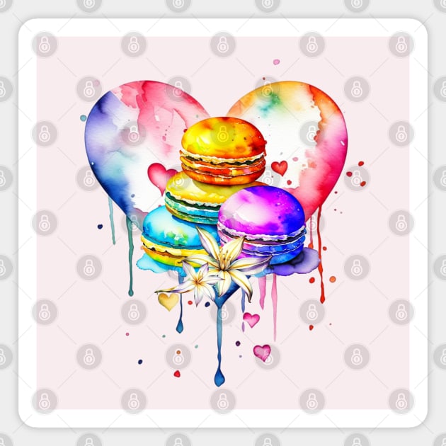 Watercolor Macarons Magnet by HolidayBug